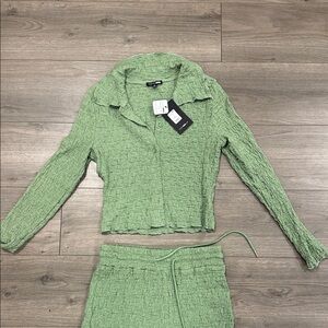 Fashion Nova Green Textured Set